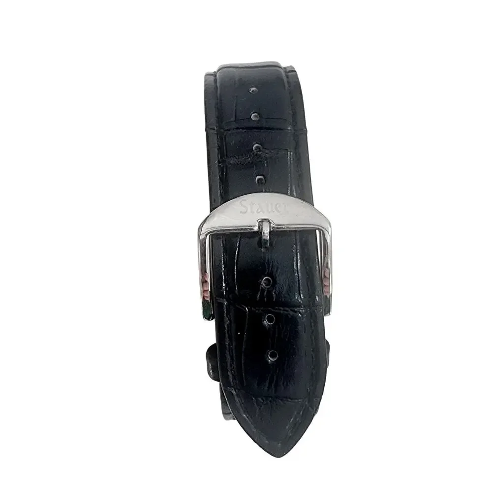Stauer 1930 Automatic Men's Watch - Silver Dial, Black Strap
